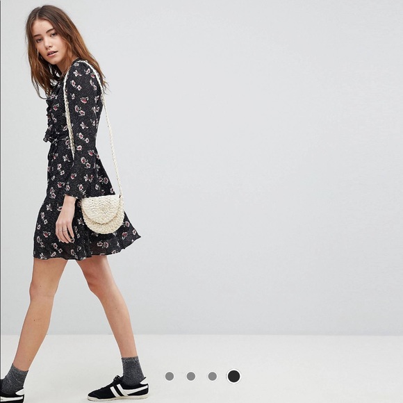 Glamorous Wrap Tea Dress With Ruffle In Print - Picture 9 of 9